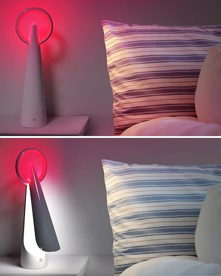 Upgraded LED Desk Lamp with 7 Colours Change, Eye-Caring Table Lamp with USB Charging Port Suitable for Table Bedroom Bedside Office Study,8W (White) - LeafyLoom