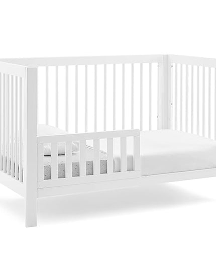 Delta Children babyGap Charlie 6-in-1 Convertible Crib + Brannan Bear Bookcase with Bins + Brannan Bear Wall Shelf with 4 Hooks, Bianca White (Bundle) - LeafyLoom