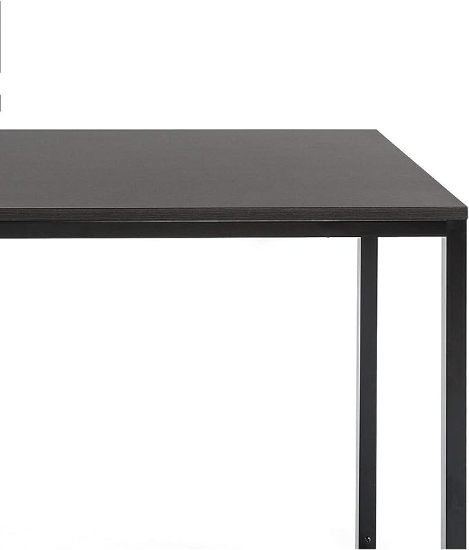 ZINUS Jennifer 55 Inch Black Frame Desk, Computer Workstation, Office Desk, Easy Assembly, Deep Espresso - LeafyLoom