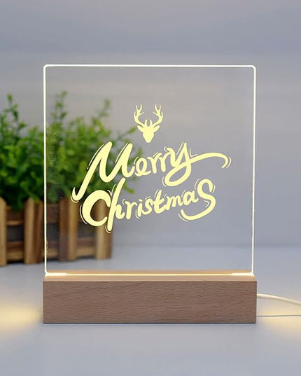 2Pcs 11.8" Rectangle Wooden Display Stand, Warm Light Wooden Lighted Base Wood Rectangle Led Display Pedestal Wood Night LED Light Lamp Base for Crystal Glass Resin Art - LeafyLoom