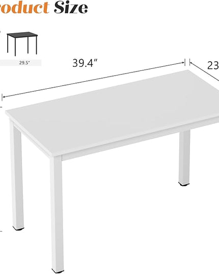 Need Small Computer Desk - 39 3/8'' Inches Heavy Duty Writing Desks, Simple Laptop Corner Table for Home Office,Dormitory AC3DW10060 - LeafyLoom