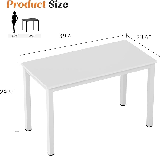 Need Small Computer Desk - 39 3/8'' Inches Heavy Duty Writing Desks, Simple Laptop Corner Table for Home Office,Dormitory AC3DW10060 - LeafyLoom