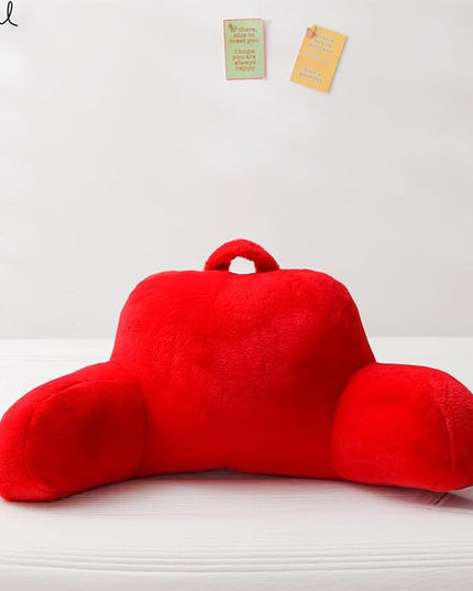 Aimuan Reading Pillow Bed Rest Wedge Adult Backrest Pillow with Arms Back Support for Sitting Up in Bed Cushion Incline Rest Sleeping Snoring Pillow,Red Standard - LeafyLoom