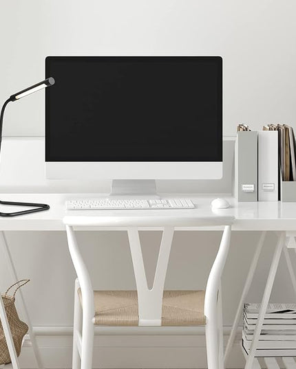 Globe Electric 56060 Arden 12" LED Integrated Desk Lamp, Adjustable Gooseneck, in-Line On Off Switch, USB Cable Included, 7 Watts, 200 Lumens,Black - LeafyLoom
