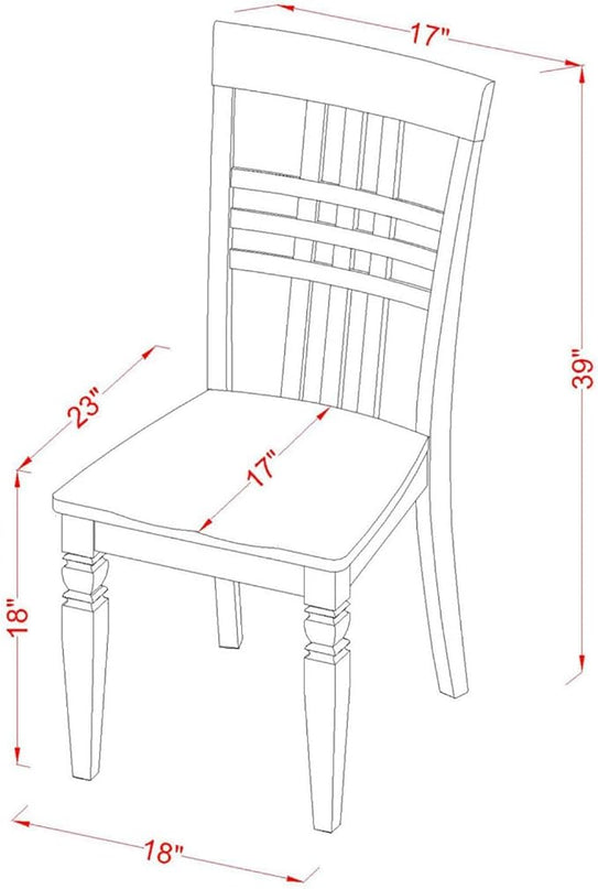 East West Furniture BOLG3-LWH-W 3 Piece Dining Set Contains a Round Kitchen Table and 2 Dining Chairs, 42x42 Inch, Linen White - LeafyLoom