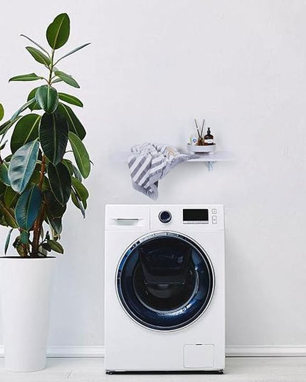 Folding Wall Desk, Wall Desk Fold Down Wall Mounted Desk for Small Space, Floating Desk, White, 35.4 x 15.8 inch - LeafyLoom