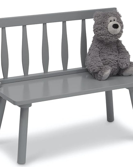 Delta Children Windsor Bench, Grey - LeafyLoom