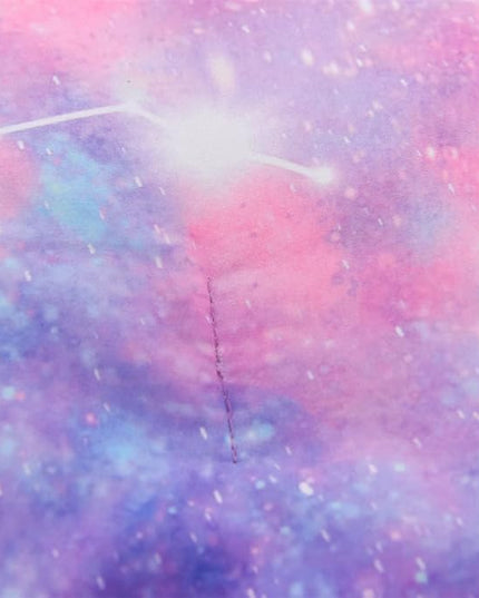 Holawakaka Tie Dye Galaxy Constellation Print Ombre Comforter Set Twin/Twin XL Size Girls Gradient Space Stars Dorm Bedding Set (Purple,Twin) - LeafyLoom