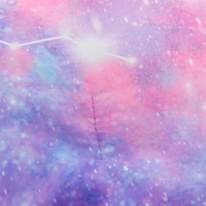 Holawakaka Tie Dye Galaxy Constellation Print Ombre Comforter Set Twin/Twin XL Size Girls Gradient Space Stars Dorm Bedding Set (Purple,Twin) - LeafyLoom