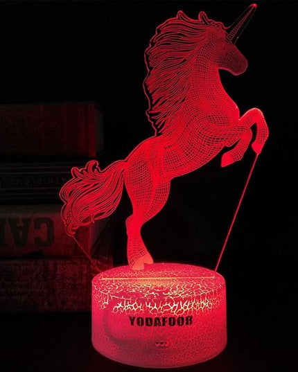 Unicorn Night Light Lamp, Unicorn Toy Gifts for Boys Girl Teen Kids, Bedroom Table Decor Light, 16 Color Remote Lamp Smart Touch - LeafyLoom