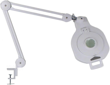 Quality Optics® 8D/5D 4 Function 90 LED Lighted, Swing Arm Workstation Magnifier w/UV Black Light & Optional Stand - LeafyLoom