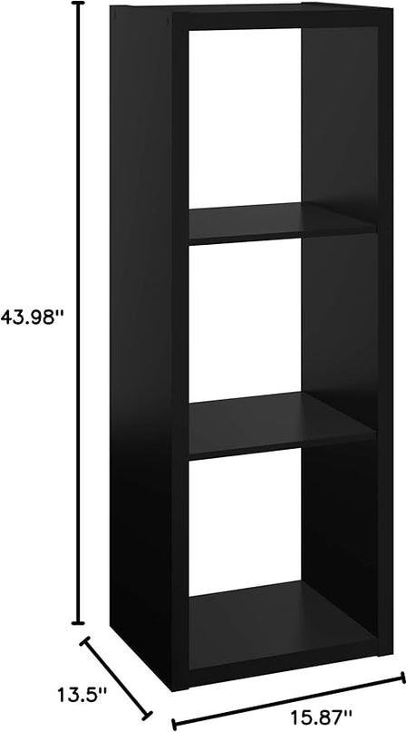 ClosetMaid 4548 Decorative Open Back 3-Cube Storage Organizer, Black - LeafyLoom