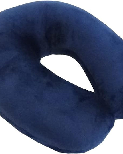 Adult Cozy Soft Microfiber Neck Pillow, Compact, Perfect for Plane or Car Travel, Navy - LeafyLoom