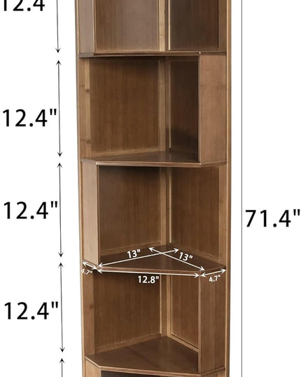 5-Bookcase Industrial Cube Shelf Corner Bookshelf Display Storage Tall Multifunctional Stand for Home Office Living Room Decoration… - LeafyLoom