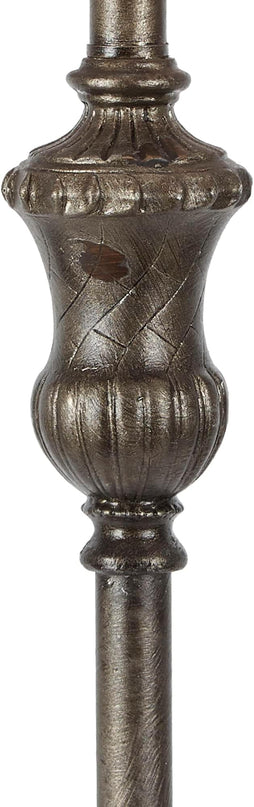 Decor Therapy Alice Traditional Floor Lamp, Antique Gesso 60" x 14" - LeafyLoom