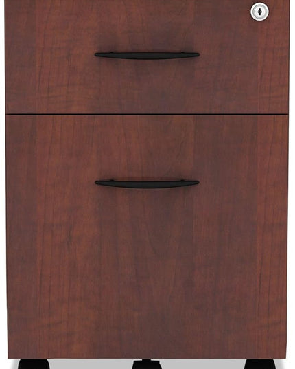 Alera ALEVABFMC Valencia Series Mobile B/f Pedestal, 15 7/8 X 19 1/8 X 22 7/8, Med. Cherry - LeafyLoom