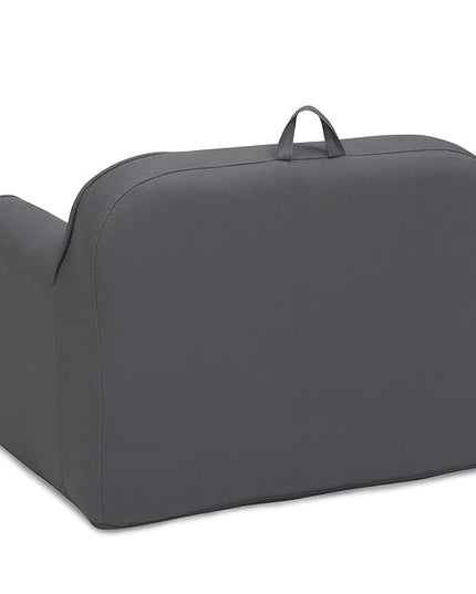 Delta Children Cozee Chair for Kids for Ages 18 Months and Up, Dark Grey - LeafyLoom