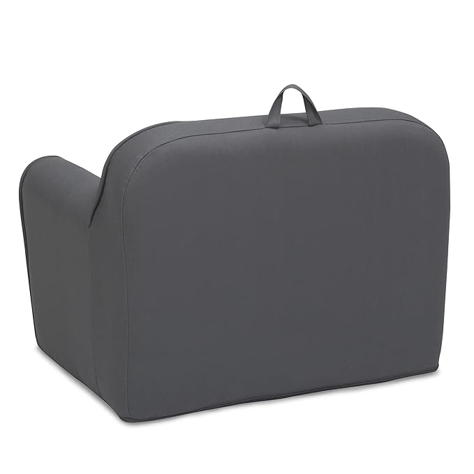 Delta Children Cozee Chair for Kids for Ages 18 Months and Up, Dark Grey - LeafyLoom