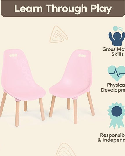 B. toys Pink B. Spaces Chairs Set - LeafyLoom