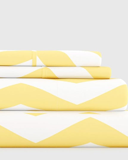 Linen Market 3 Piece Twin Bedding Sheet Set (Yellow Arrow) - Sleep Better Than Ever with These Ultra-Soft & Cooling Bed Sheets for Your Twin Size Bed - Deep Pocket Fits 16" Mattress - LeafyLoom