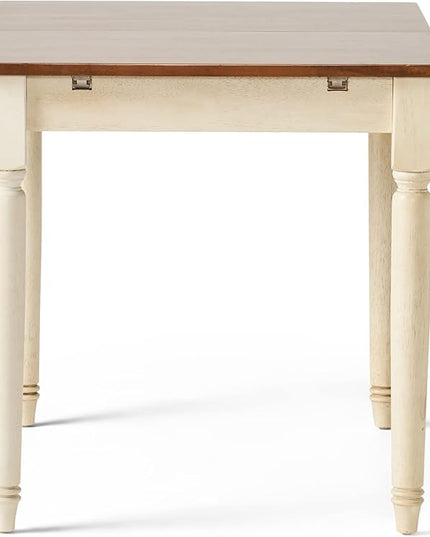 Christopher Knight Home Clearwater Rectangular Solid Top Table, Dark Oak / Antique White - LeafyLoom