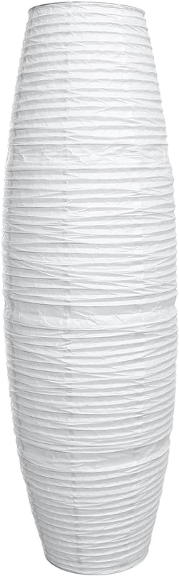 Uonlytech Paper Floor Lamp Shade Replacement, Foldable Standing Lampshade Japanese Style Paper Floor Light Cover Accessories for Bedroom Floor Light, White - LeafyLoom