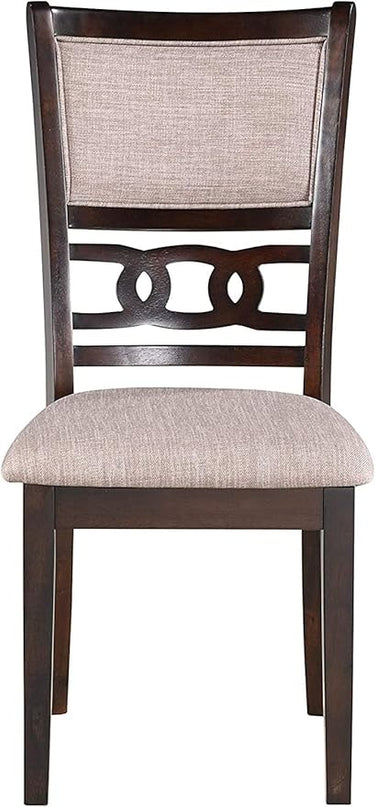 New Classic Furniture Gia Dining Chairs, Set of 2, Cherry Brown - LeafyLoom