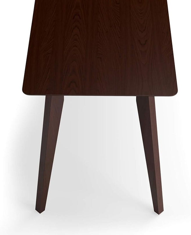 HON Basyx BSX55WPLMWMW Modern Home Office Wood Computer Desk, 55", Walnut - LeafyLoom