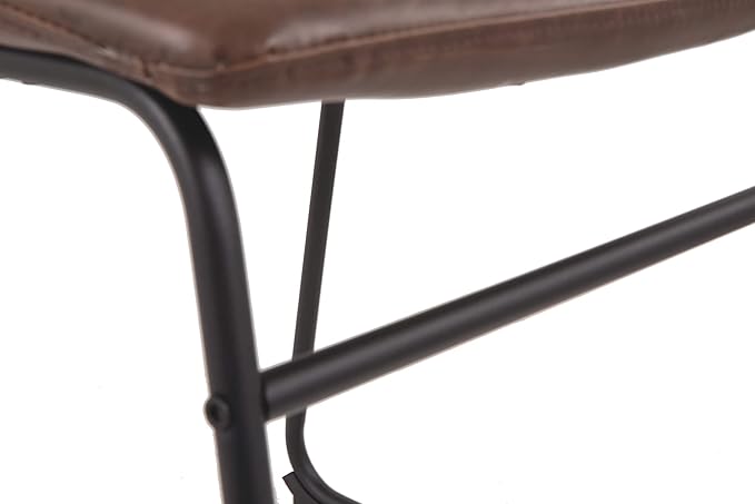 Signature Design by Ashley Mid Century Centiar 18.75" Dining Bucket Chair, 2 Count, Black and Brown - LeafyLoom