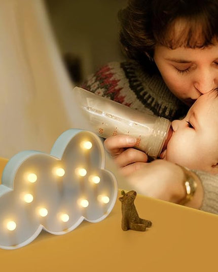 Cloud LED Night Light Table Lamp for Party Birthday Wedding Atmosphere,Battery Operated Decorative Marquee Signs Light Nursery Lamp for Bedroom and Wall Decoration(Cloud) - LeafyLoom