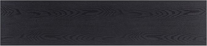 Henn&Hart Rectangular TV Stand for TV's up to 80" in Black Grain, TV Stands for the Living Room - LeafyLoom