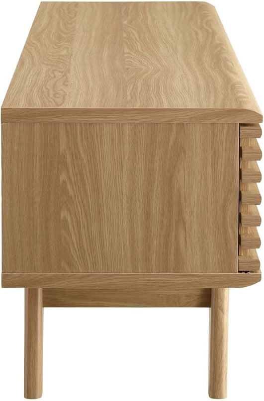 Modway Render Mid-Century Modern Low Profile 48 Inch TV Stand in Oak, 48" - LeafyLoom