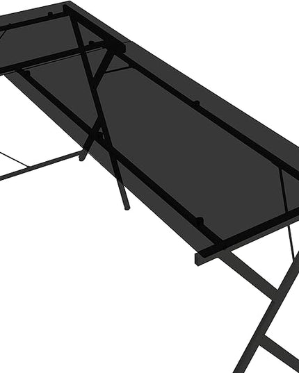 NicBex Kimberly-DW-00020-LWJ Home Office Desks, 62"x47"x28", Black - LeafyLoom