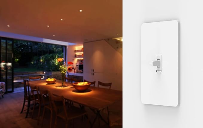 Zooz 800 Series Z-Wave Long Range Toggle Dimmer ZEN74, White | Direct 3-Way (No Add-On Switch Needed) | Z-Wave Hub Required ZOOZ