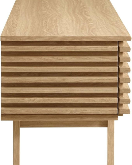 Modway Render Mid-Century Modern Low Profile 46 Inch TV Stand in Oak, 46" - LeafyLoom
