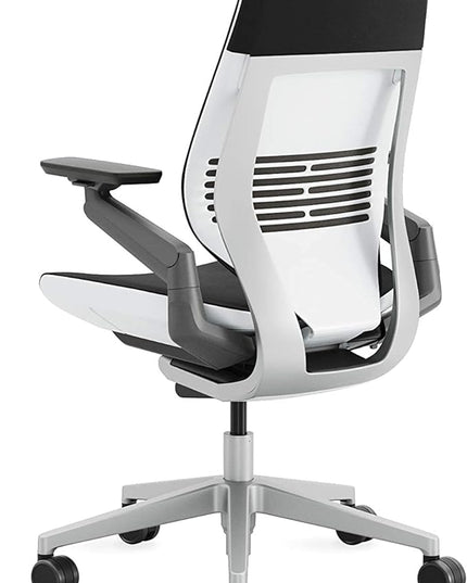 Steelcase Gesture Office Chair - Ergonomic Work Chair with Wheels for Carpet - Comfortable Office Chair - Intuitive-to-Adjust Chairs for Desk - 360-Degree Arms - Licorice Fabric - LeafyLoom