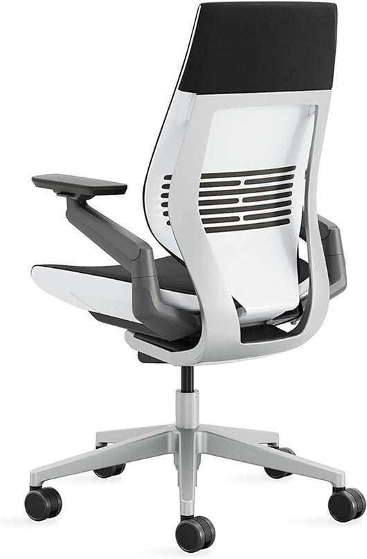 Steelcase Gesture Office Chair - Ergonomic Work Chair with Wheels for Carpet - Comfortable Office Chair - Intuitive-to-Adjust Chairs for Desk - 360-Degree Arms - Licorice Fabric - LeafyLoom