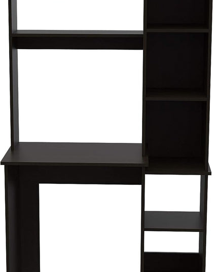 NicBex Laik-DW-00075-DX Desks, 38.7" W x 17.8" D x 63.9" H, Black - LeafyLoom