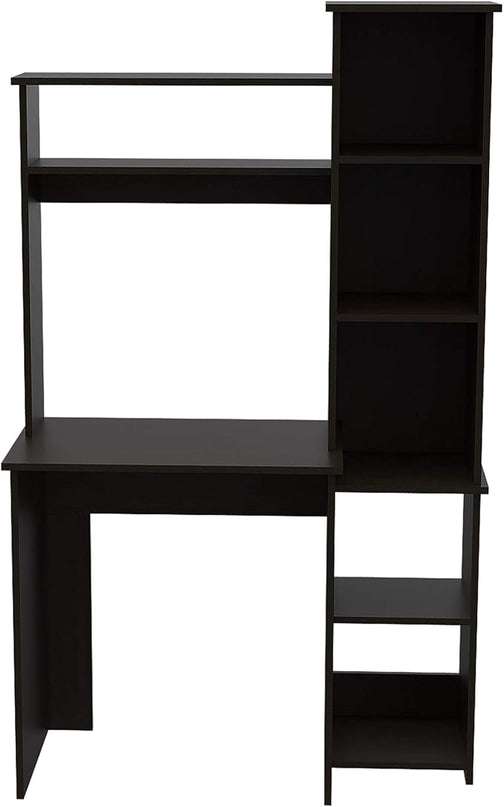 NicBex Laik-DW-00075-DX Desks, 38.7" W x 17.8" D x 63.9" H, Black - LeafyLoom