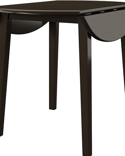 Signature Design by Ashley Hammis Round Dining Room Drop Leaf Table, Dark Brown - LeafyLoom