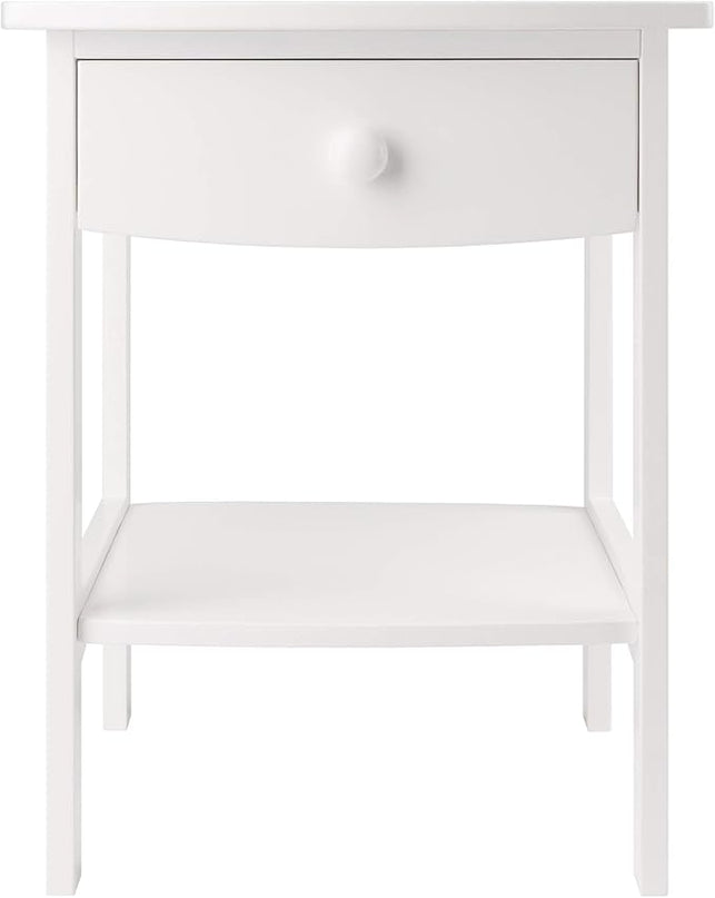 Winsome Basics Solid Wood End Table Nightstand - LeafyLoom