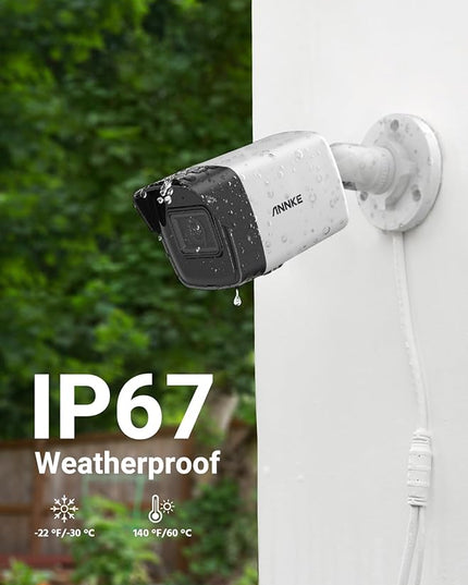 ANNKE C500-5MP Outdoor PoE Security IP Camera with Mic/Audio, 2.8mm Lens (116° FOV), 100 ft Night Vision, IP67 Waterproof, Smart Motion Alerts, RTSP, Surveillance Bullet Cam with SD Card Slot ANNKE