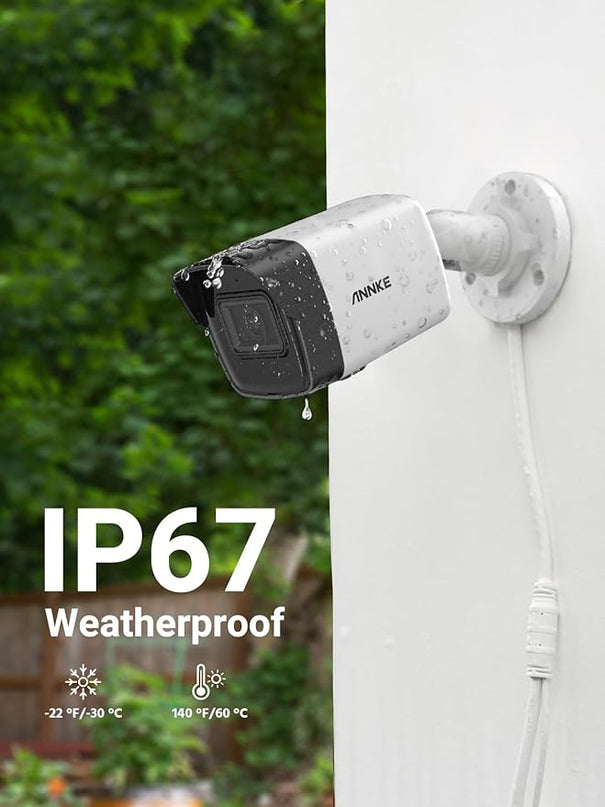 ANNKE C500-5MP Outdoor PoE Security IP Camera with Mic/Audio, 2.8mm Lens (116° FOV), 100 ft Night Vision, IP67 Waterproof, Smart Motion Alerts, RTSP, Surveillance Bullet Cam with SD Card Slot ANNKE
