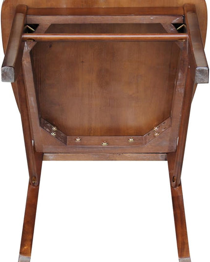 International Concepts X-Back Chair, Espresso - LeafyLoom