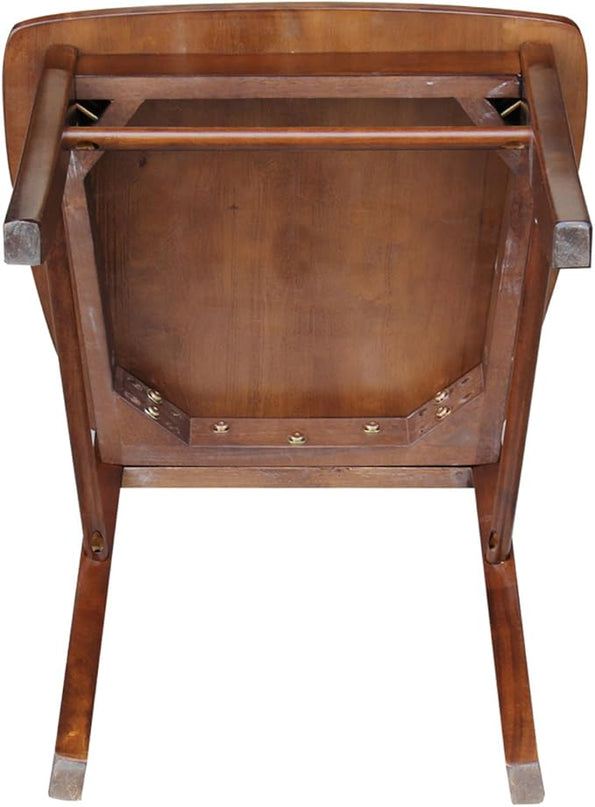 International Concepts X-Back Chair, Espresso - LeafyLoom