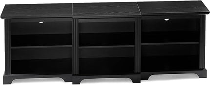 Rockpoint 70inch Modern TV Stand Storage Media Console Entertainment Center for TVs up to 80,Black - LeafyLoom