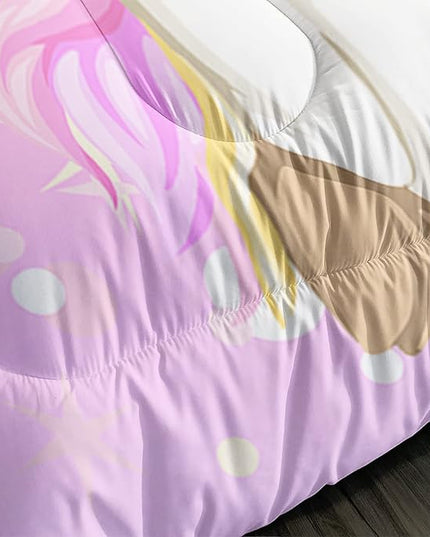 CVHOUSE Rainbow Unicorn Bedding Full Size,Rainbow Unicorn Bedding Set for Girls Kids Teens,Rainbow Unicorn Comforter Set Unicorn Duvet Set Unicorn Quilt Set Girls Room Decor 3 Pieces - LeafyLoom
