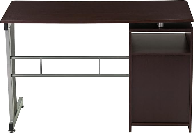 Techni Mobili Drawers Computer Desk, 48" W x 23" D x 30" H, Chocolate - LeafyLoom