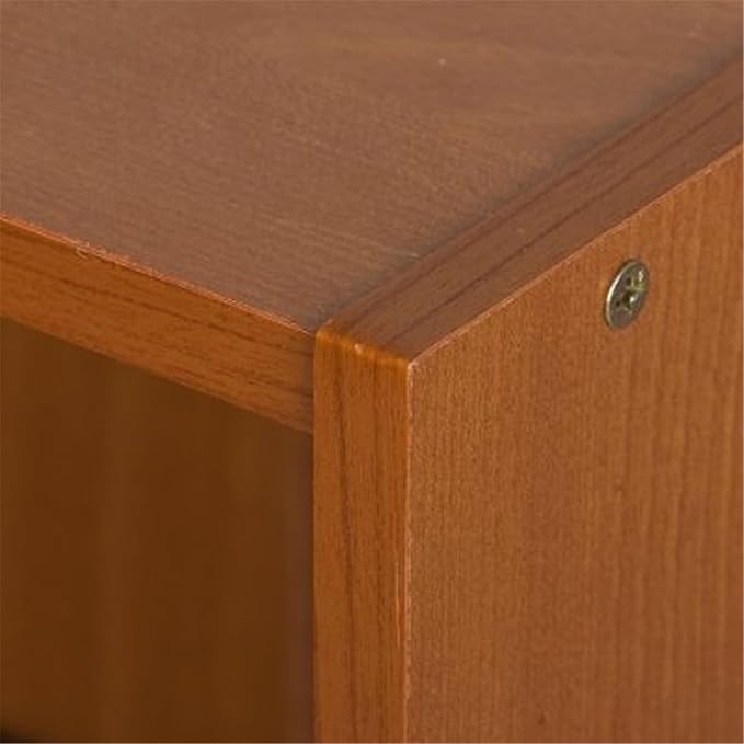 Furinno Pasir 3 Tier Shelf with 3 Door/Round Handle, Steam Beech - LeafyLoom