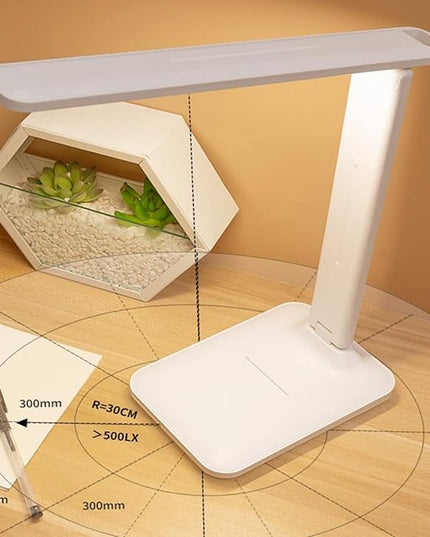 LED Desk Lamp, Dimmable Table Lamp with 3 Color Temperatures, Eye-Caring Reading Lamp with a Built-in Lithium Battery , USB Rechargeable, Touch Control, Study Lamp, Table Lamp, White - LeafyLoom
